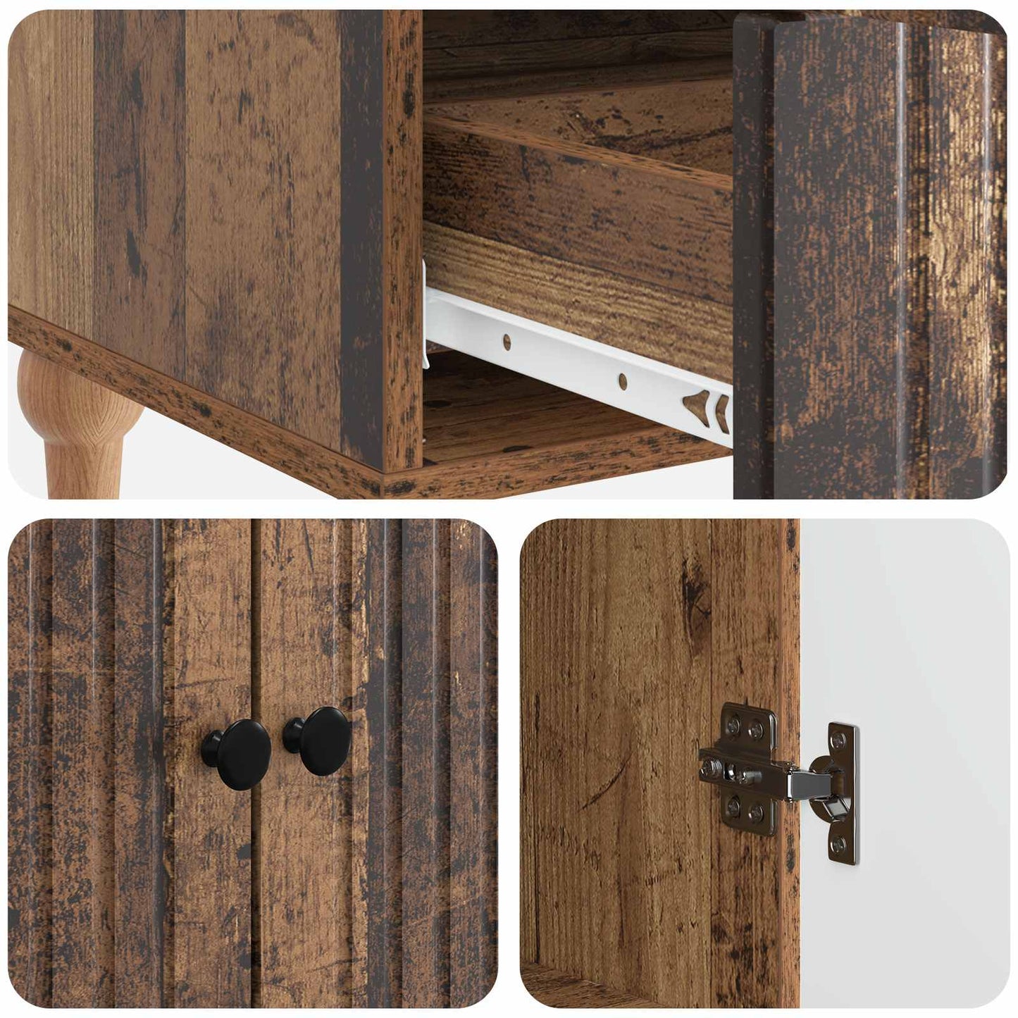 Sideboard Gammalt trä 66 x 34,5 x 95 cm Konstruerat trä
