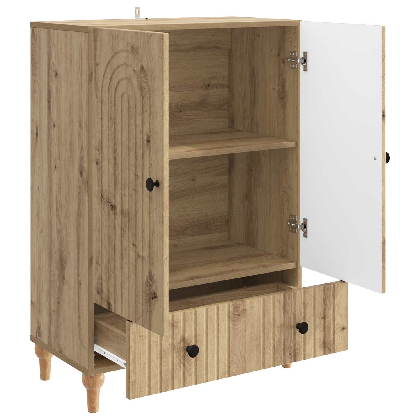 Sideboard med låda Artisan-ek 66 x 34,5 x 95 cm Konstruerat trä