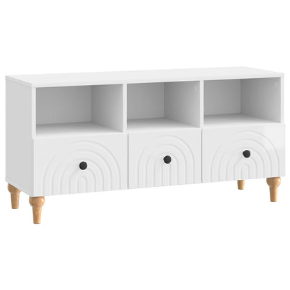 TV-Möbel Högglans Vit TV-skåp 102 x 34,5 x 50 cm