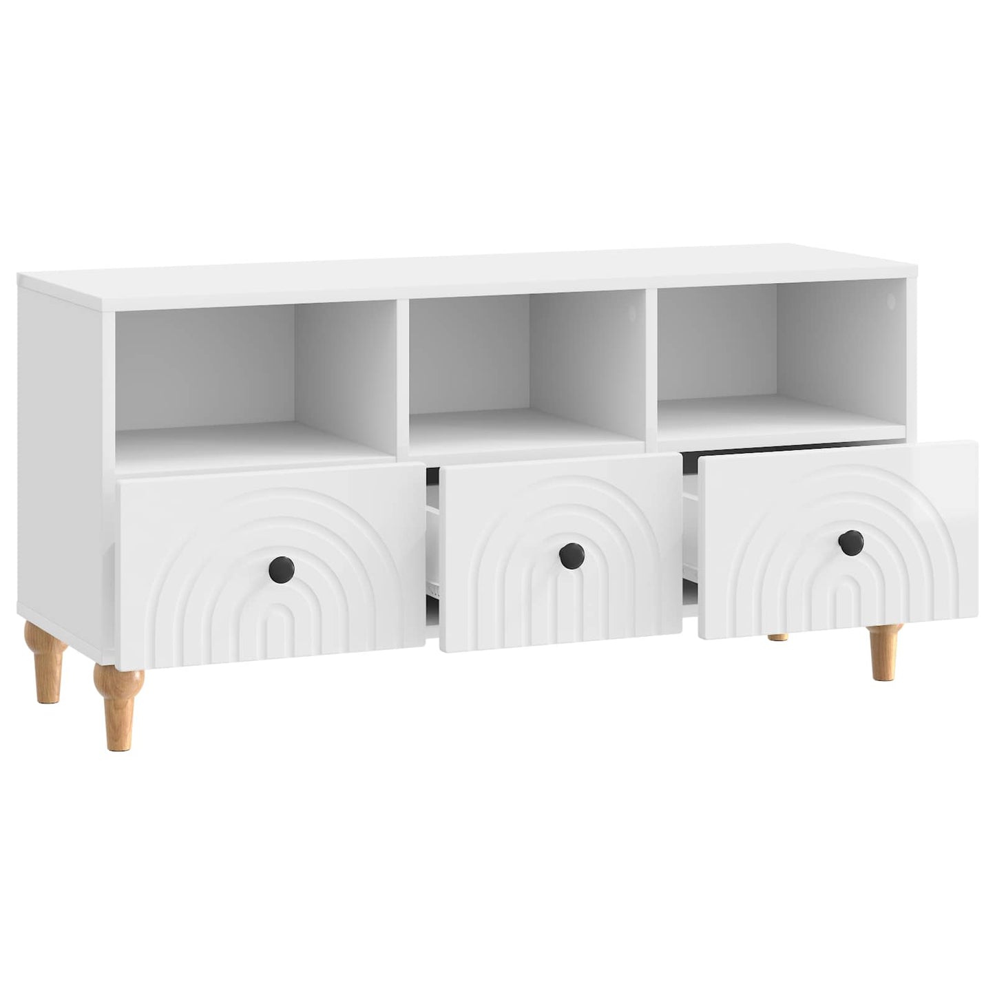 TV-Möbel Högglans Vit TV-skåp 102 x 34,5 x 50 cm