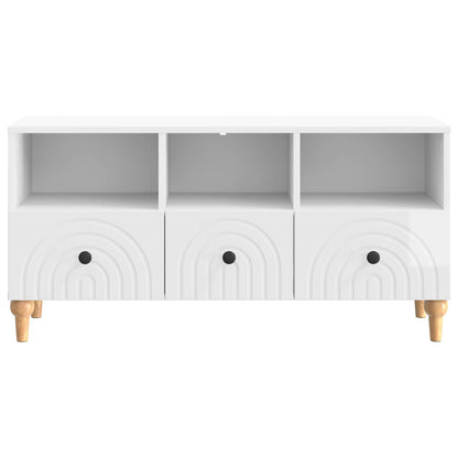 TV-Möbel Högglans Vit TV-skåp 102 x 34,5 x 50 cm