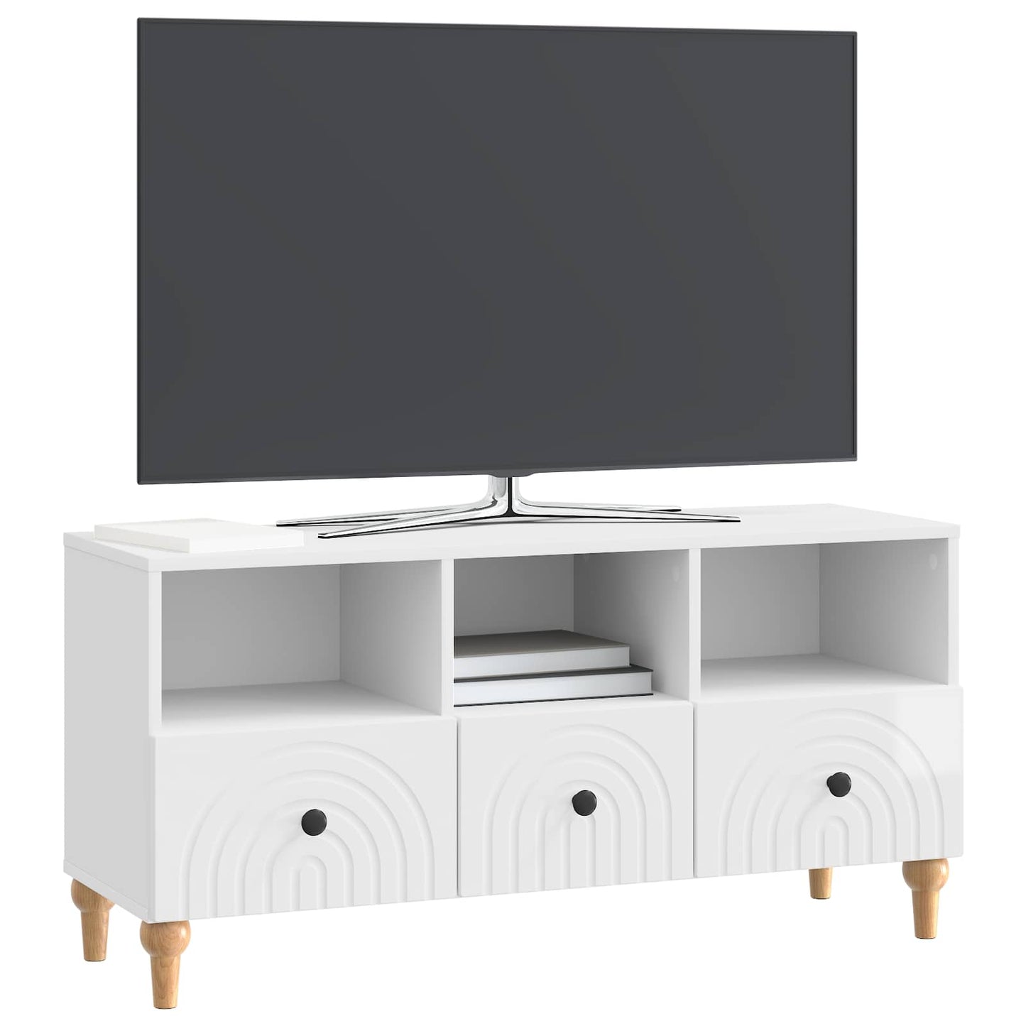 TV-Möbel Högglans Vit TV-skåp 102 x 34,5 x 50 cm