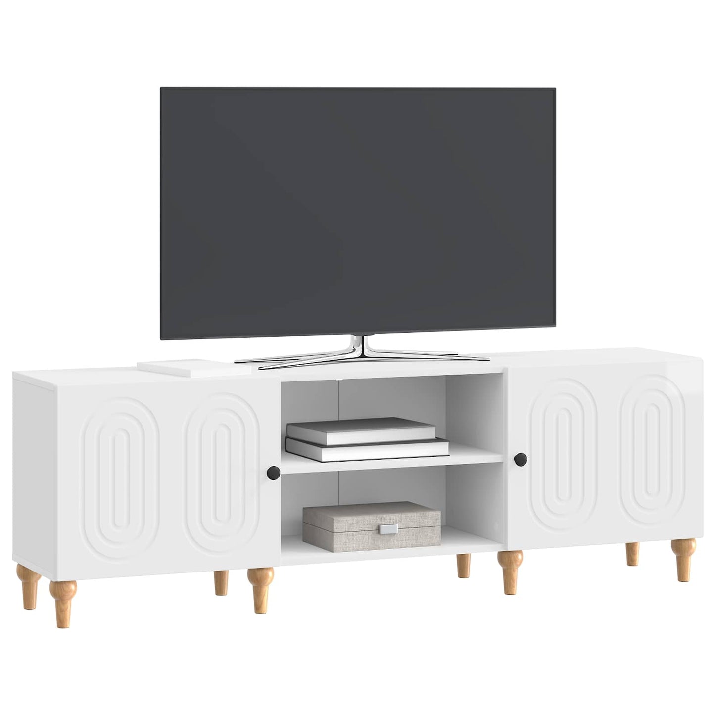 TV-skåp Vit högglans 150 x 31 x 50 cm Konstruerat trä