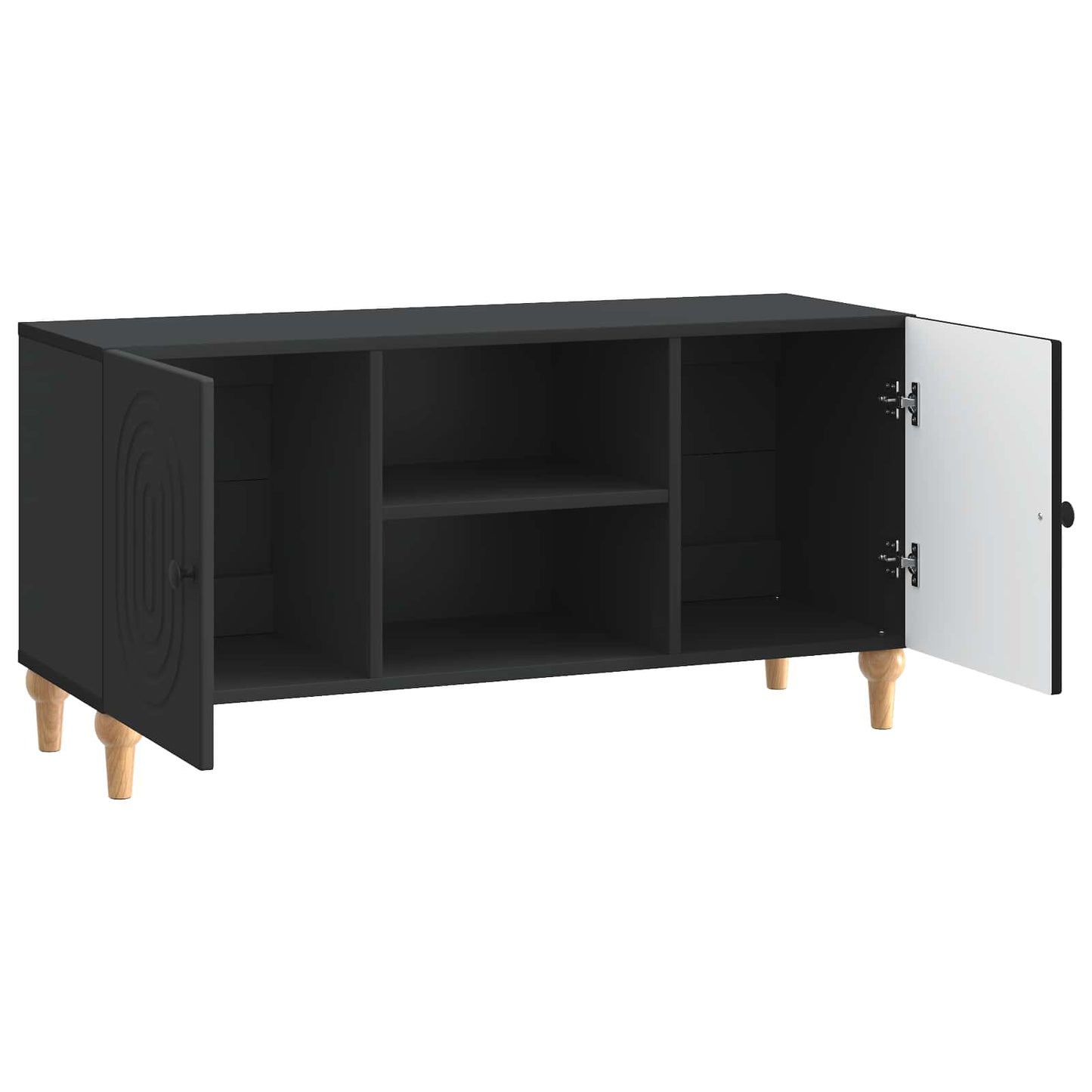 TV-skåp Svart 102 x 34,5 x 50 cm Konstruerat trä