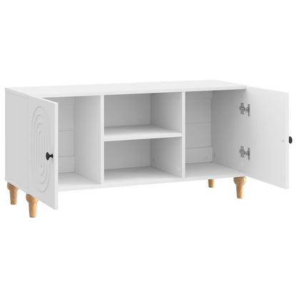 TV-skåp Vit högglans 102 x 34,5 x 50 cm Konstruerat trä