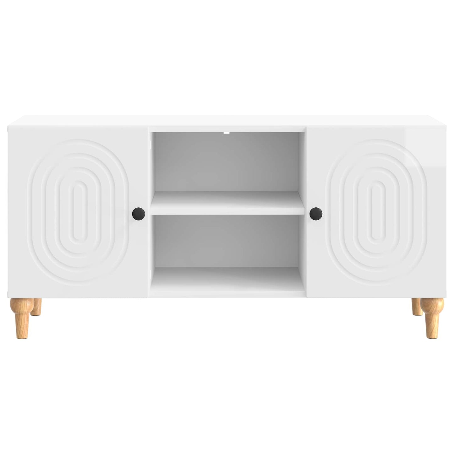 TV-skåp Vit högglans 102 x 34,5 x 50 cm Konstruerat trä