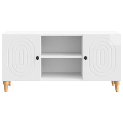 TV-skåp Vit högglans 102 x 34,5 x 50 cm Konstruerat trä