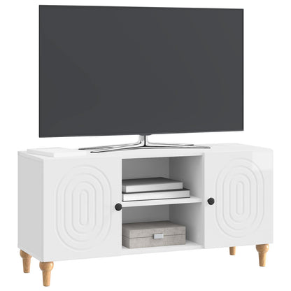TV-skåp Vit högglans 102 x 34,5 x 50 cm Konstruerat trä
