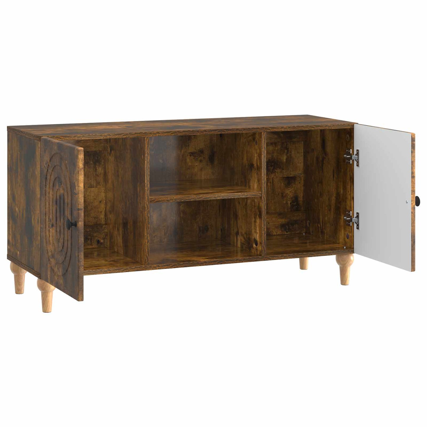 TV-skåp Rökt ek 102 x 34,5 x 50 cm Konstruerat trä