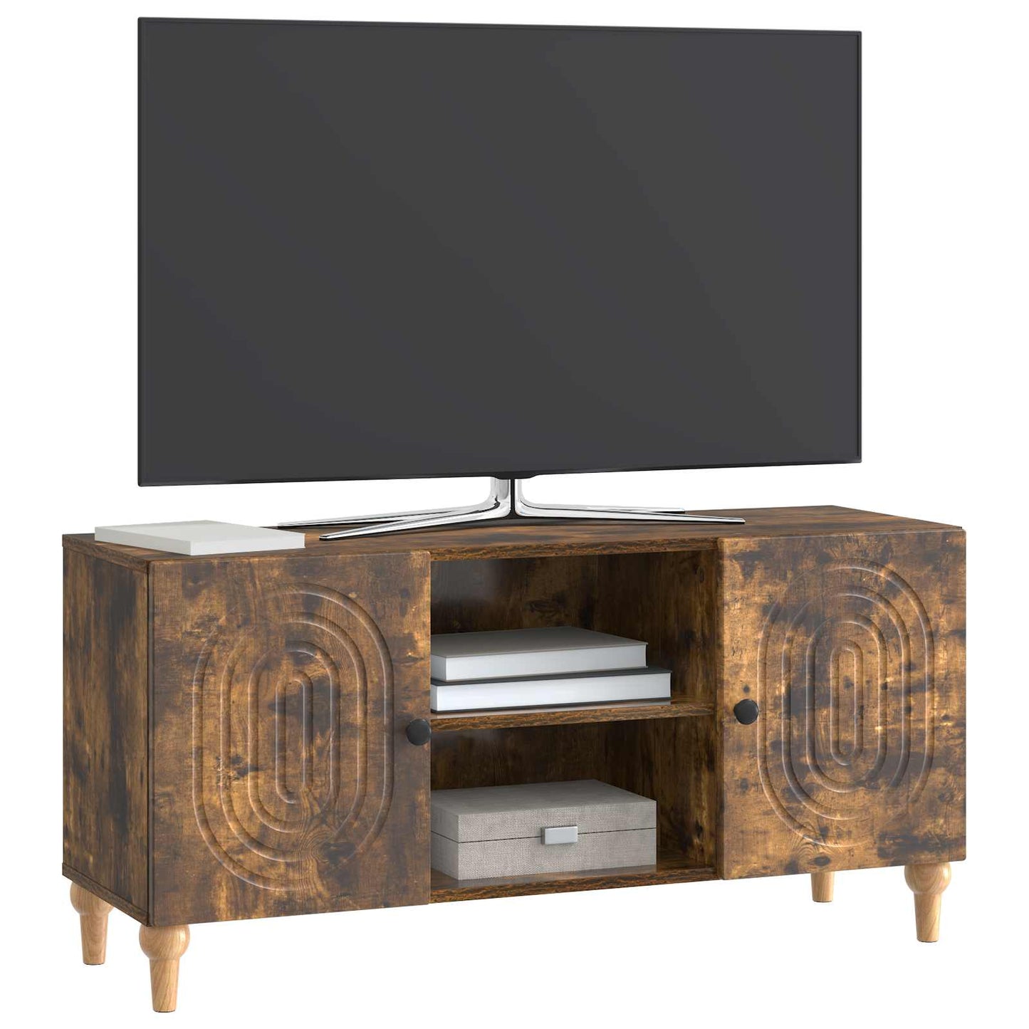 TV-skåp Rökt ek 102 x 34,5 x 50 cm Konstruerat trä