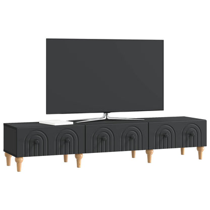 TV-skåp med låda Svart 147 x 34,5 x 30 cm Konstruerat trä