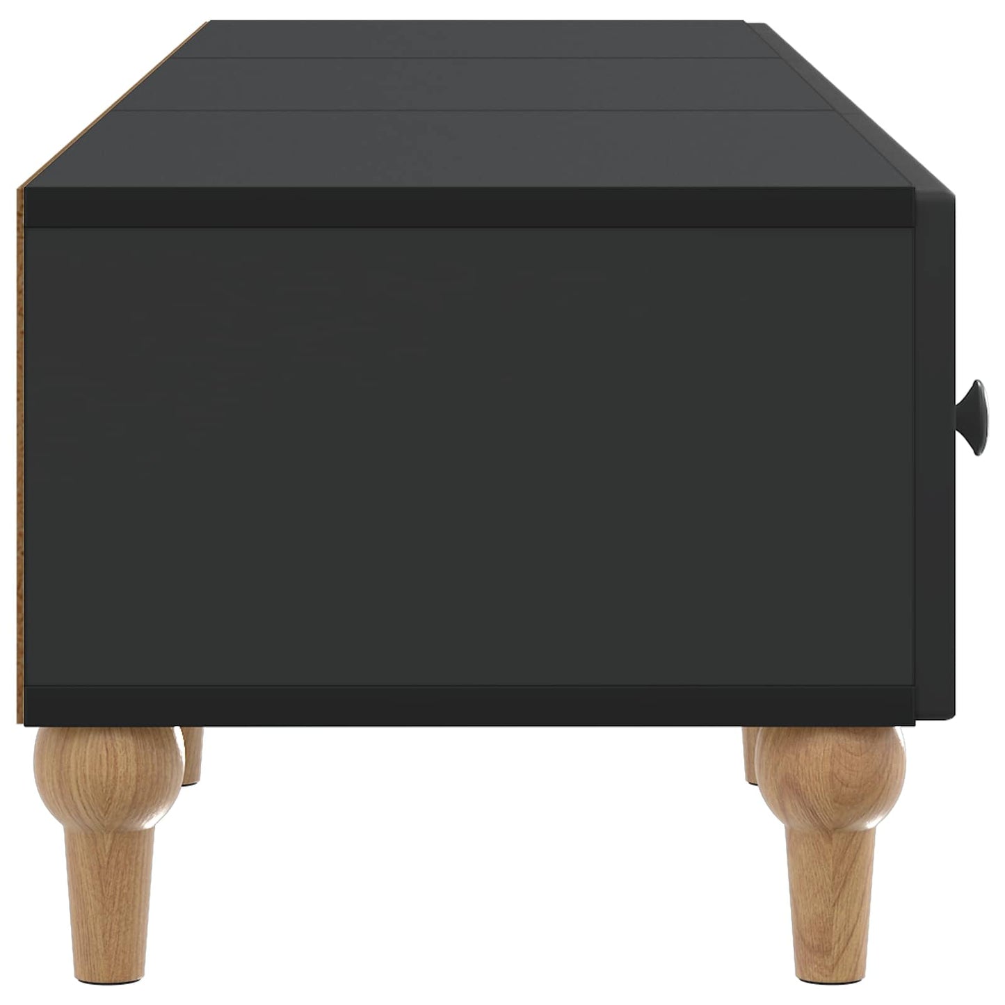 TV-skåp med låda Svart 147 x 34,5 x 30 cm Konstruerat trä