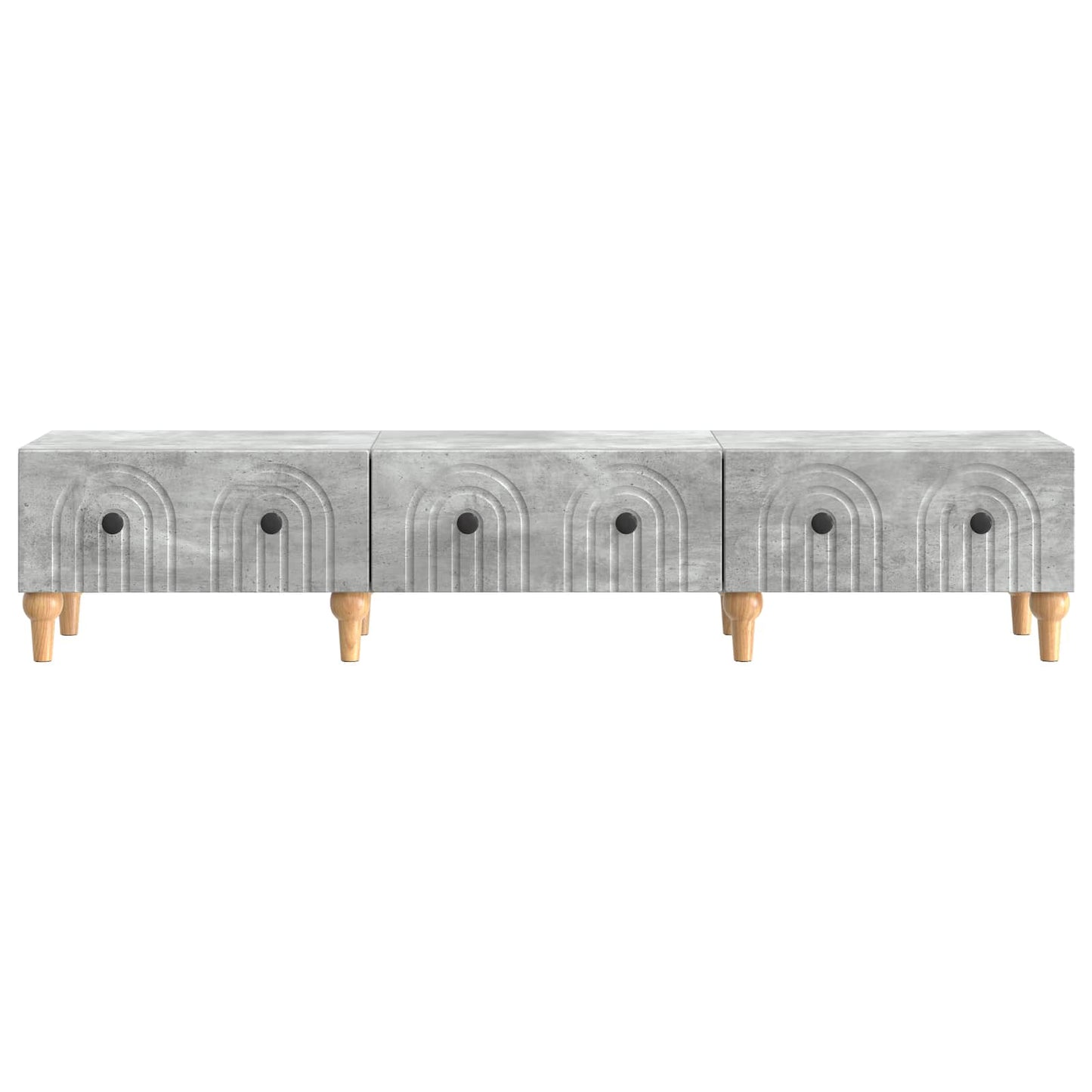 TV-skåp med låda Betonggrå 147 x 34,5 x 30 cm Konstruerat trä