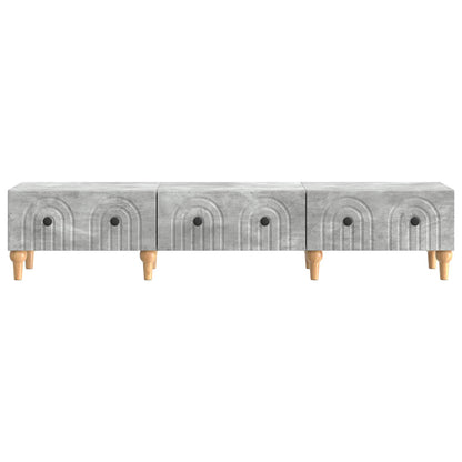 TV-skåp med låda Betonggrå 147 x 34,5 x 30 cm Konstruerat trä