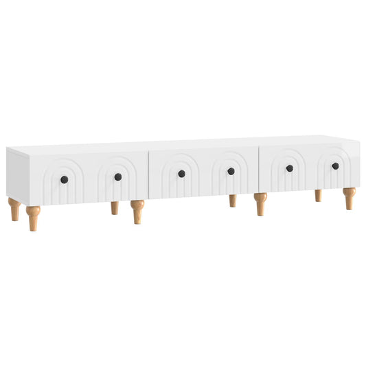 TV-skåp Vit högglans 147 x 34,5 x 30 cm Konstruerat trä