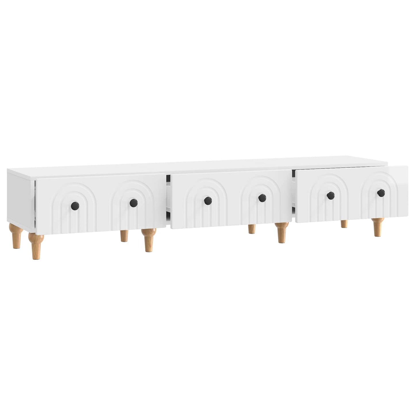 TV-skåp Vit högglans 147 x 34,5 x 30 cm Konstruerat trä
