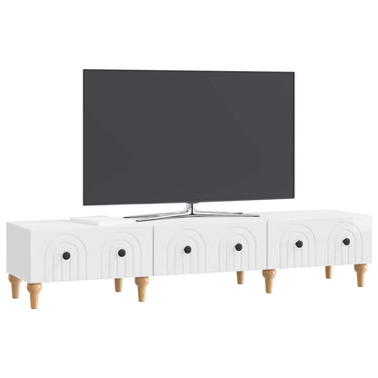 TV-skåp Vit högglans 147 x 34,5 x 30 cm Konstruerat trä