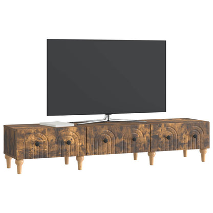TV-skåp med låda Rökt ek 147 x 34,5 x 30 cm Konstruerat trä