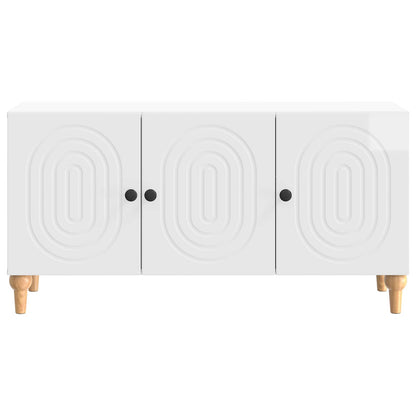 TV-skåp Vit högglans 99 x 34,5 x 50 cm Konstruerat trä