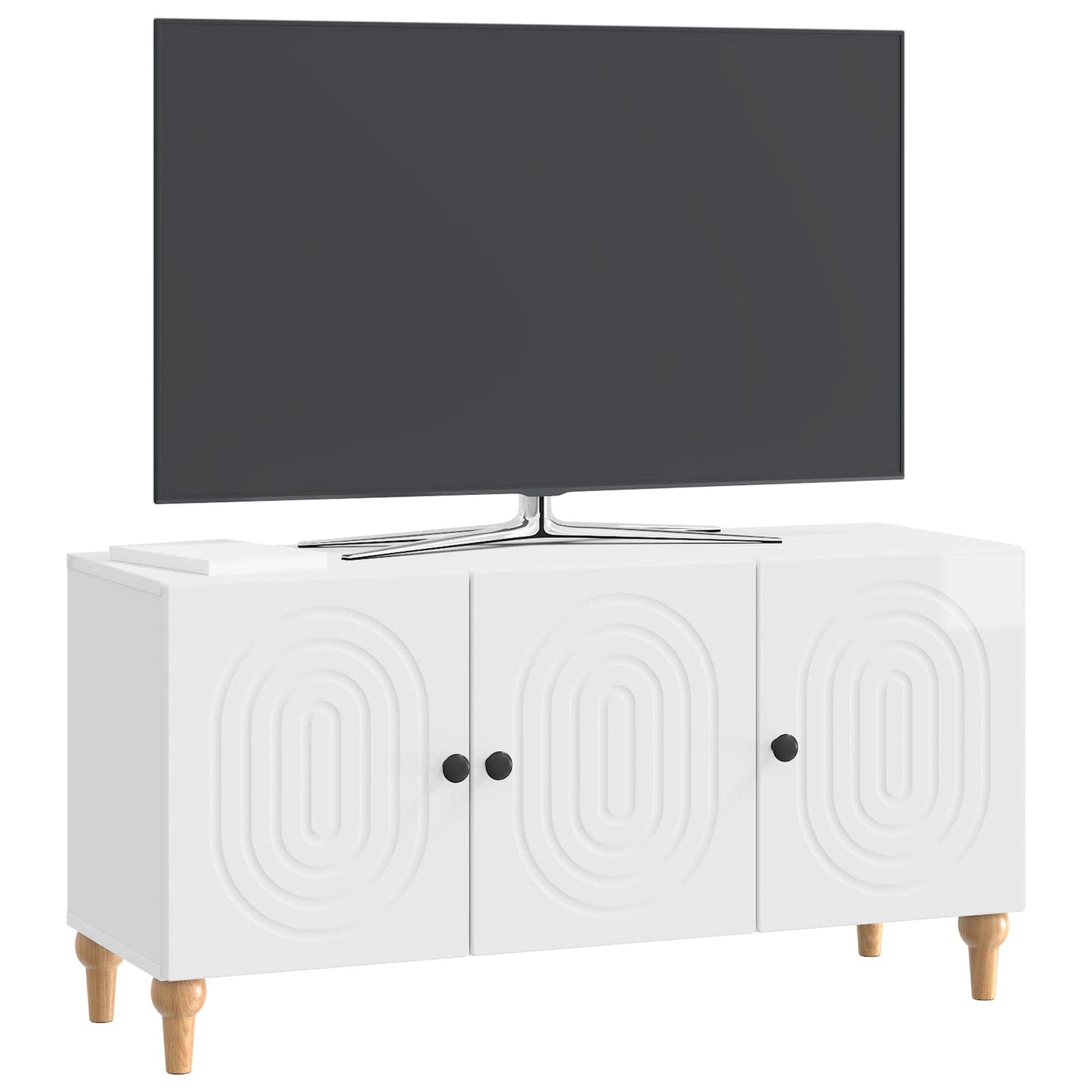 TV-skåp Vit högglans 99 x 34,5 x 50 cm Konstruerat trä