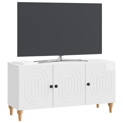 TV-skåp Vit högglans 99 x 34,5 x 50 cm Konstruerat trä