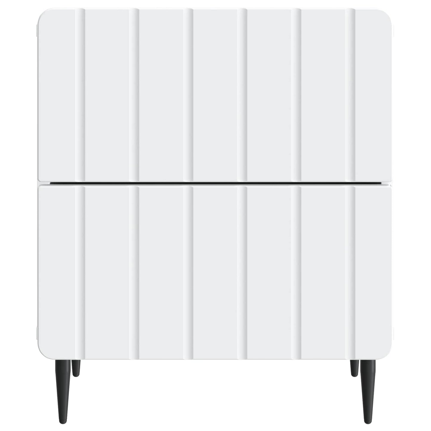 Nattduksbord 2 pcs Vit 43 x 34,5 x 49,5 cm Konstruerat trä