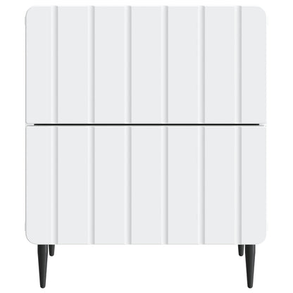 Nattduksbord 2 pcs Vit 43 x 34,5 x 49,5 cm Konstruerat trä