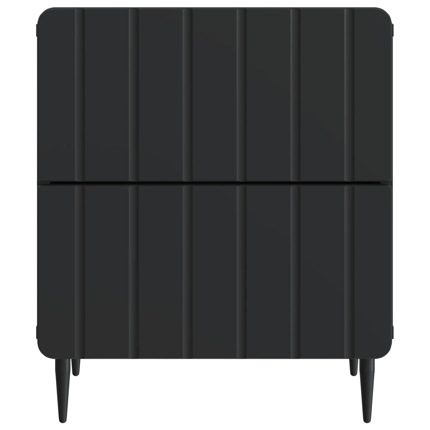 Nattduksbord 2 pcs Svart 43 x 34,5 x 49,5 cm Konstruerat trä