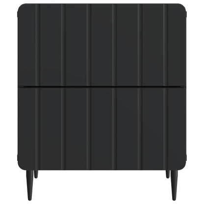 Nattduksbord 2 pcs Svart 43 x 34,5 x 49,5 cm Konstruerat trä