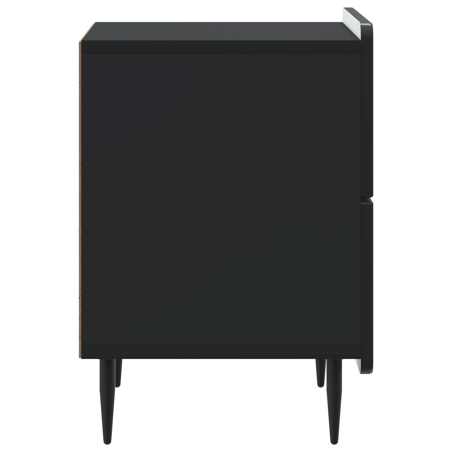 Nattduksbord 2 pcs Svart 43 x 34,5 x 49,5 cm Konstruerat trä