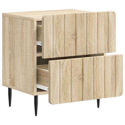 Nattduksbord med låda 2 pcs Sonoma-ek 43 x 34,5 x 49,5 cm