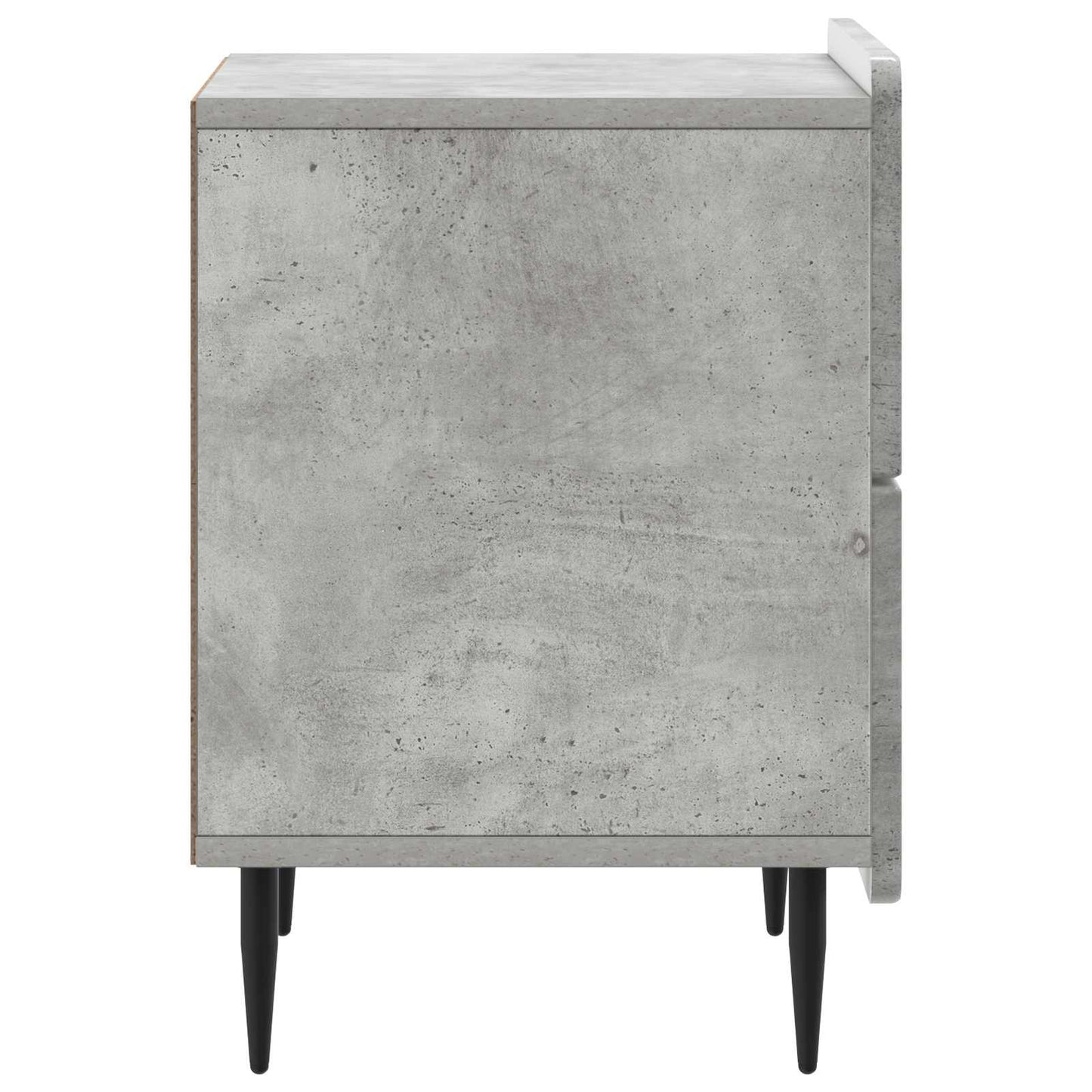 Nattduksbord med låda 2 pcs Betonggrå 43 x 34,5 x 49,5 cm