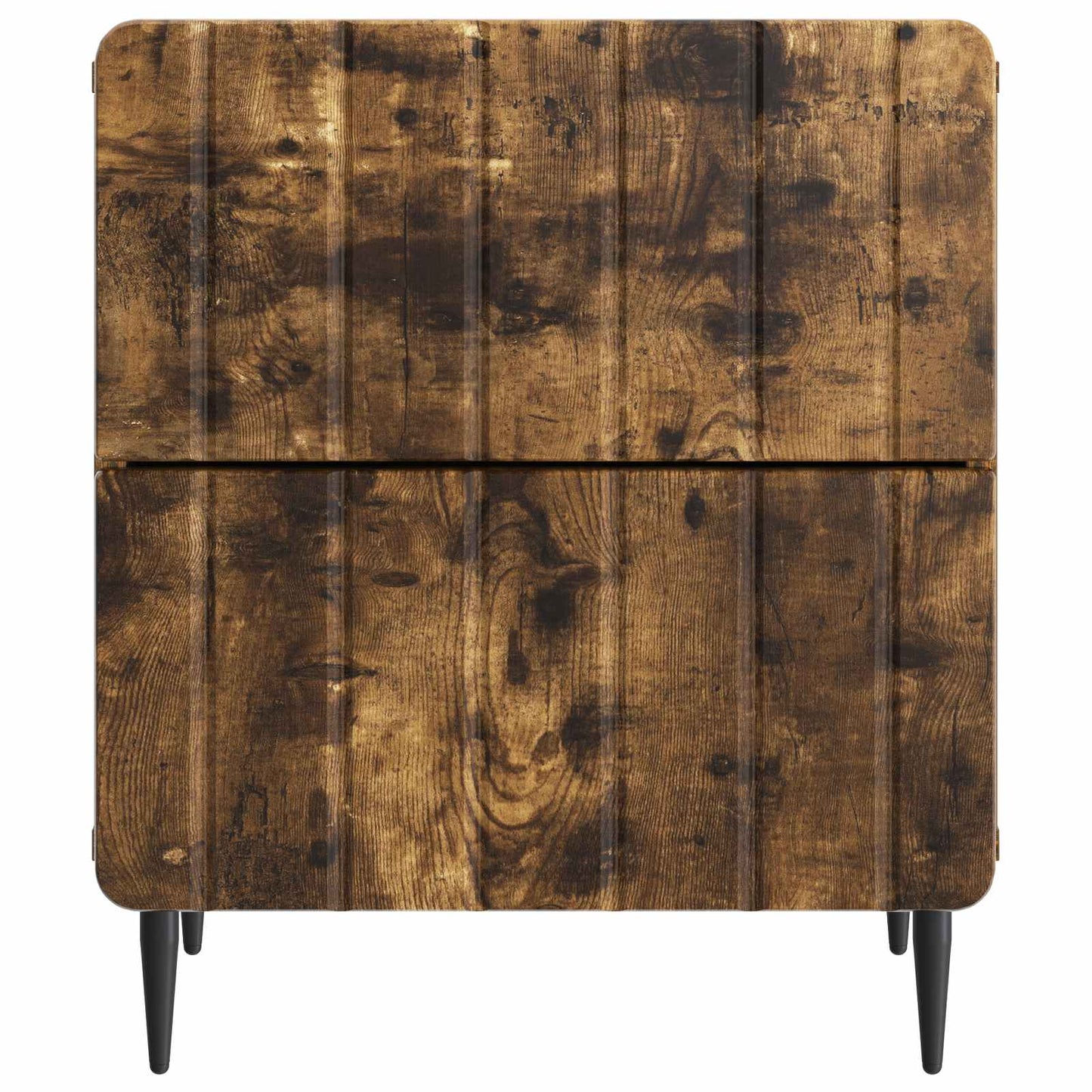 Nattduksbord 2 pcs Rökt ek 43 x 34,5 x 49,5 cm Konstruerat trä