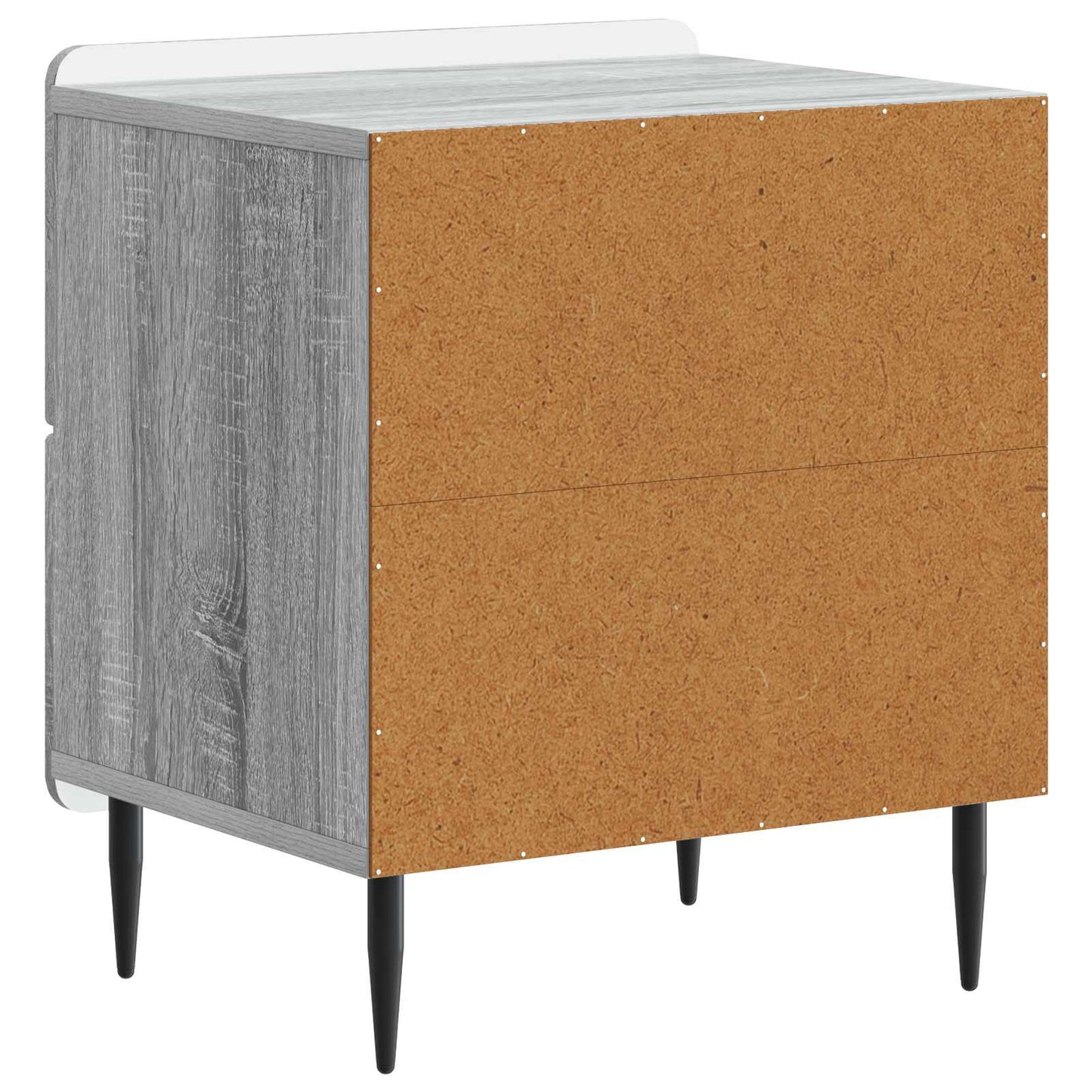 Nattduksbord med låda 2 pcs Grå sonoma-ek 43 x 34,5 x 49,5 cm