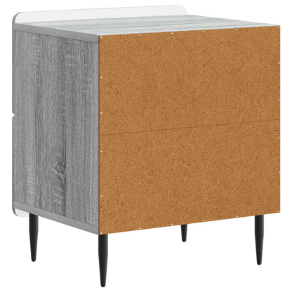 Nattduksbord med låda 2 pcs Grå sonoma-ek 43 x 34,5 x 49,5 cm