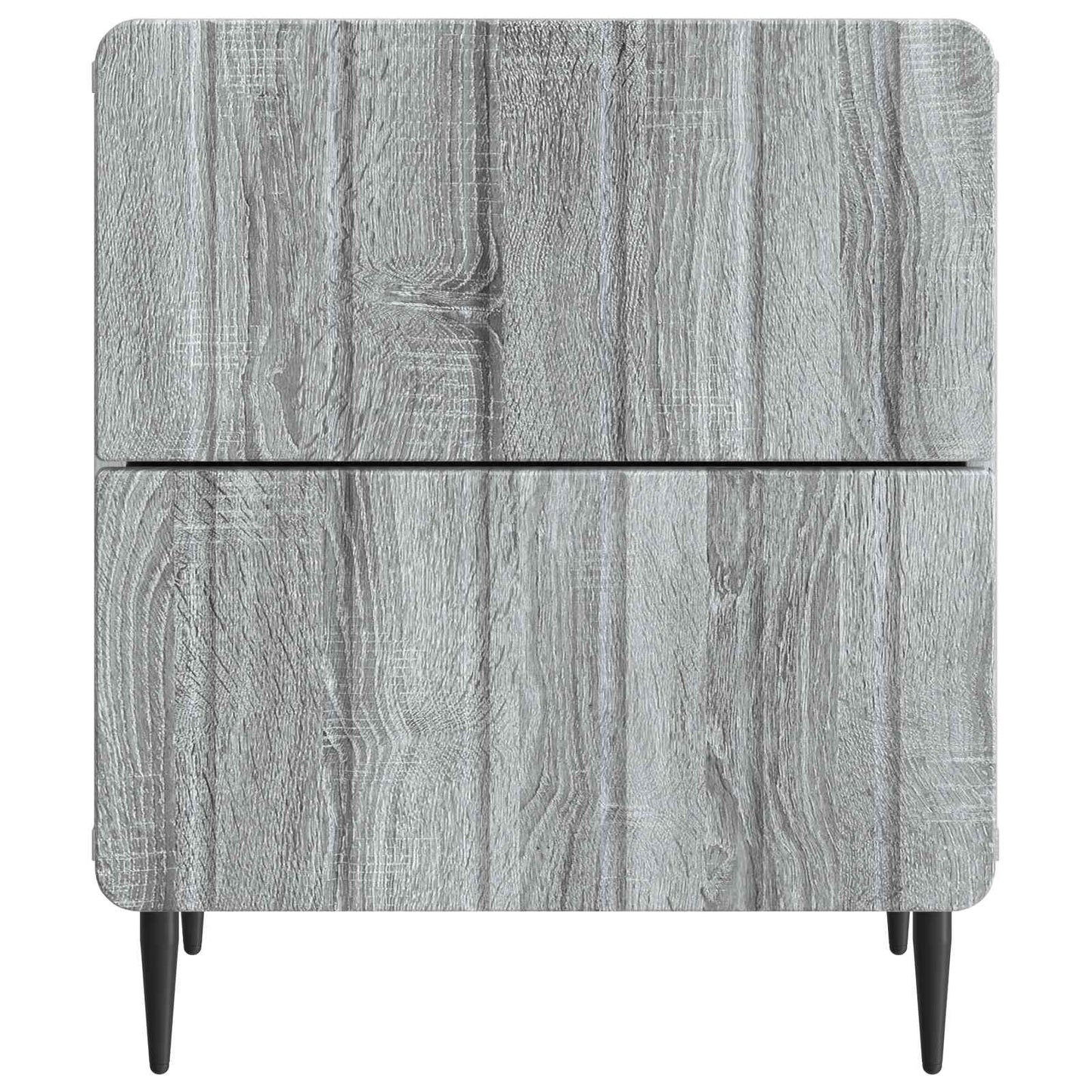 Nattduksbord med låda 2 pcs Grå sonoma-ek 43 x 34,5 x 49,5 cm