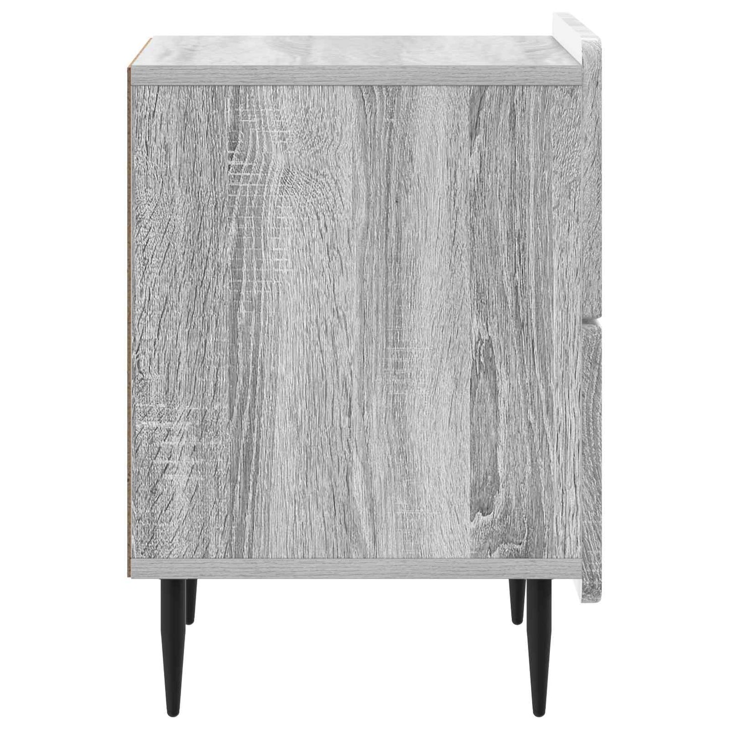 Nattduksbord med låda 2 pcs Grå sonoma-ek 43 x 34,5 x 49,5 cm