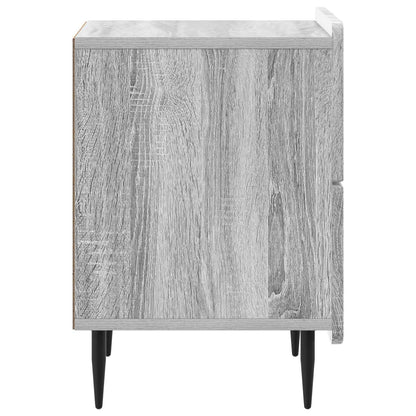 Nattduksbord med låda 2 pcs Grå sonoma-ek 43 x 34,5 x 49,5 cm