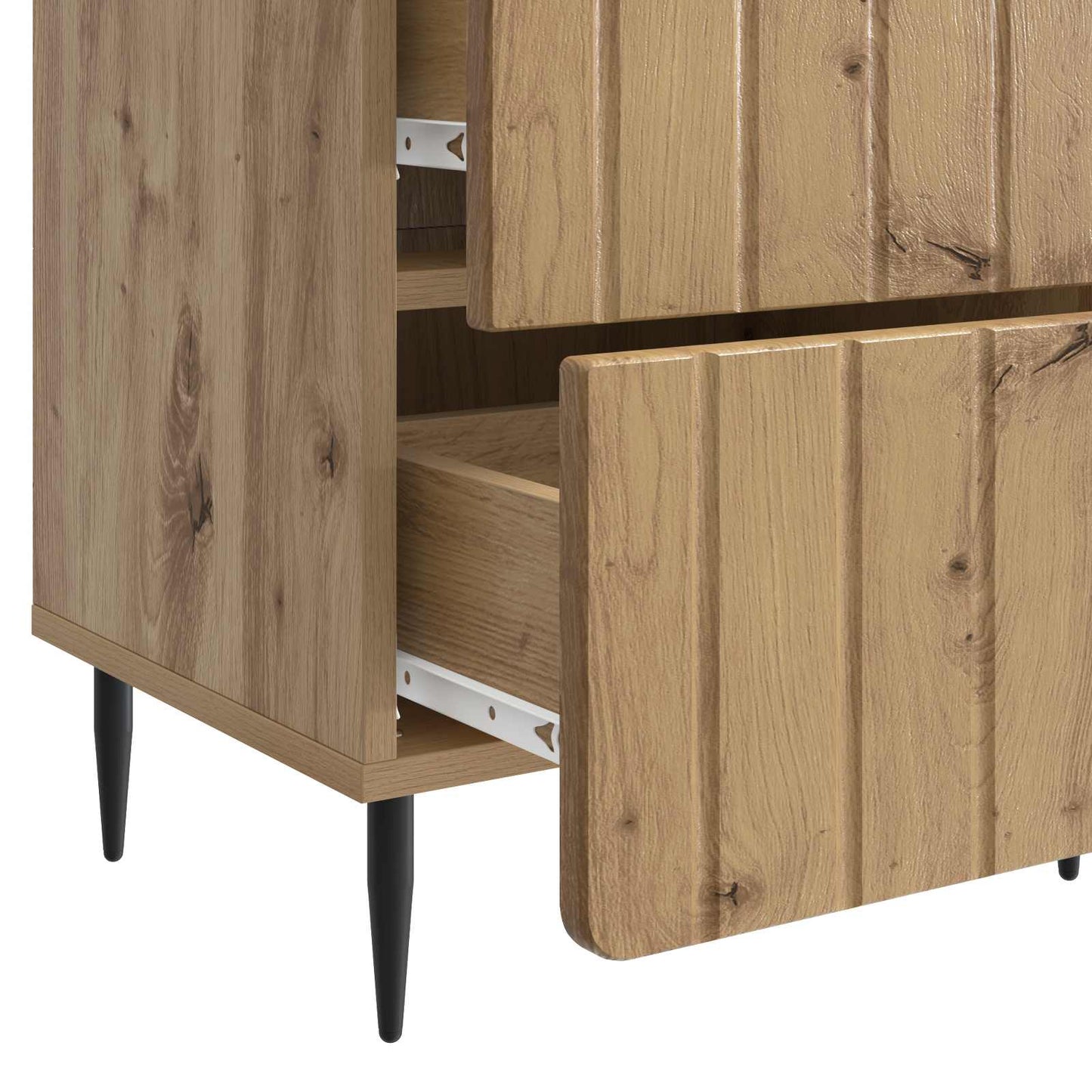 Nattduksbord med låda 2 pcs Artisan-ek 43 x 34,5 x 49,5 cm