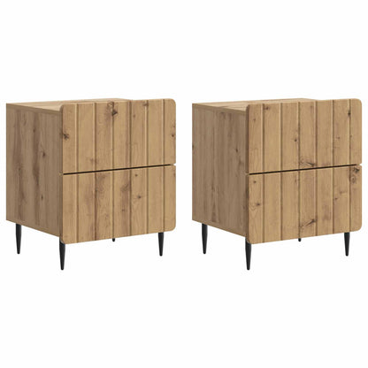 Nattduksbord med låda 2 pcs Artisan-ek 43 x 34,5 x 49,5 cm