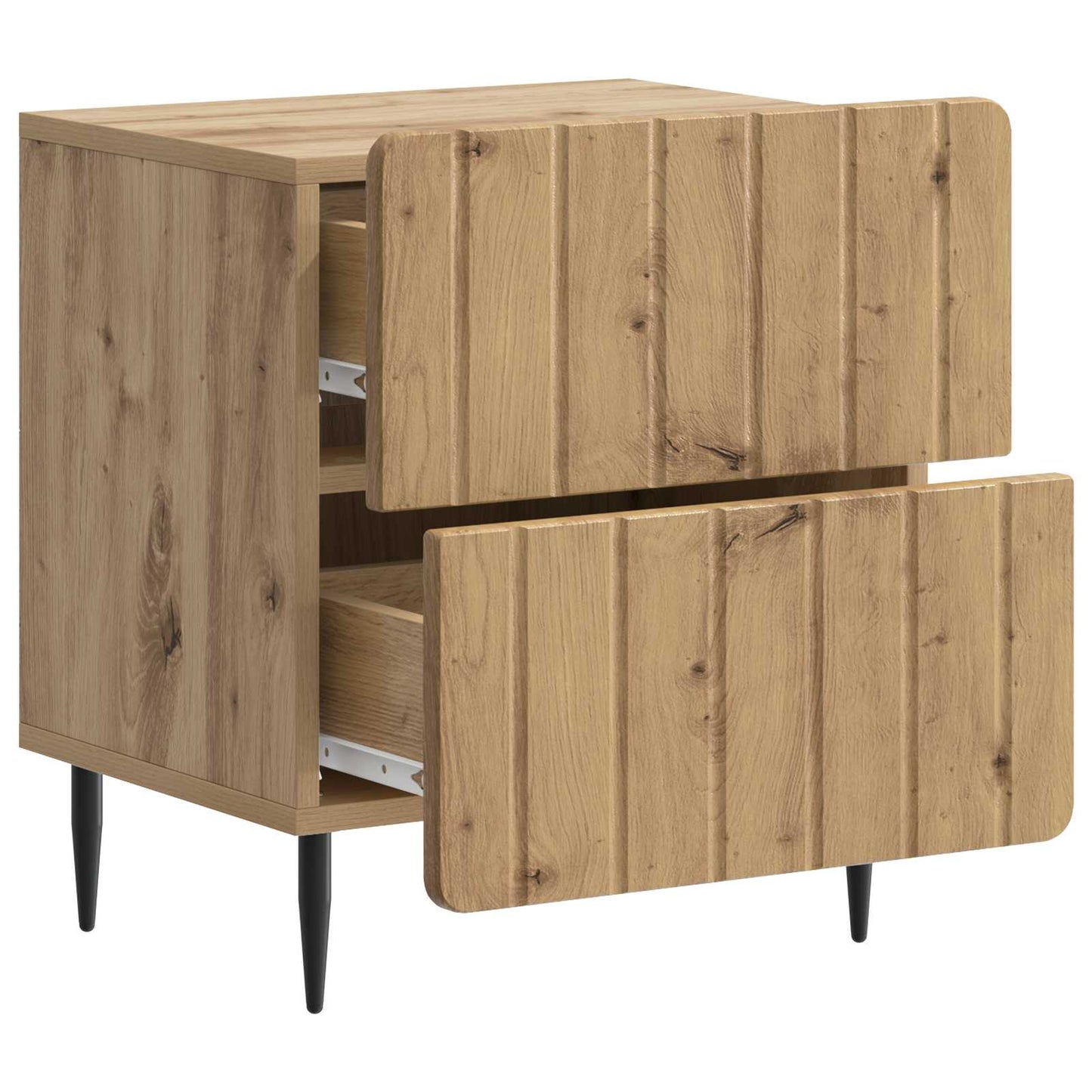 Nattduksbord med låda 2 pcs Artisan-ek 43 x 34,5 x 49,5 cm