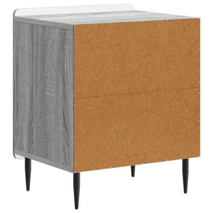 Nattduksbord 2 pcs Grå sonoma-ek 43 x 34,5 x 52 cm