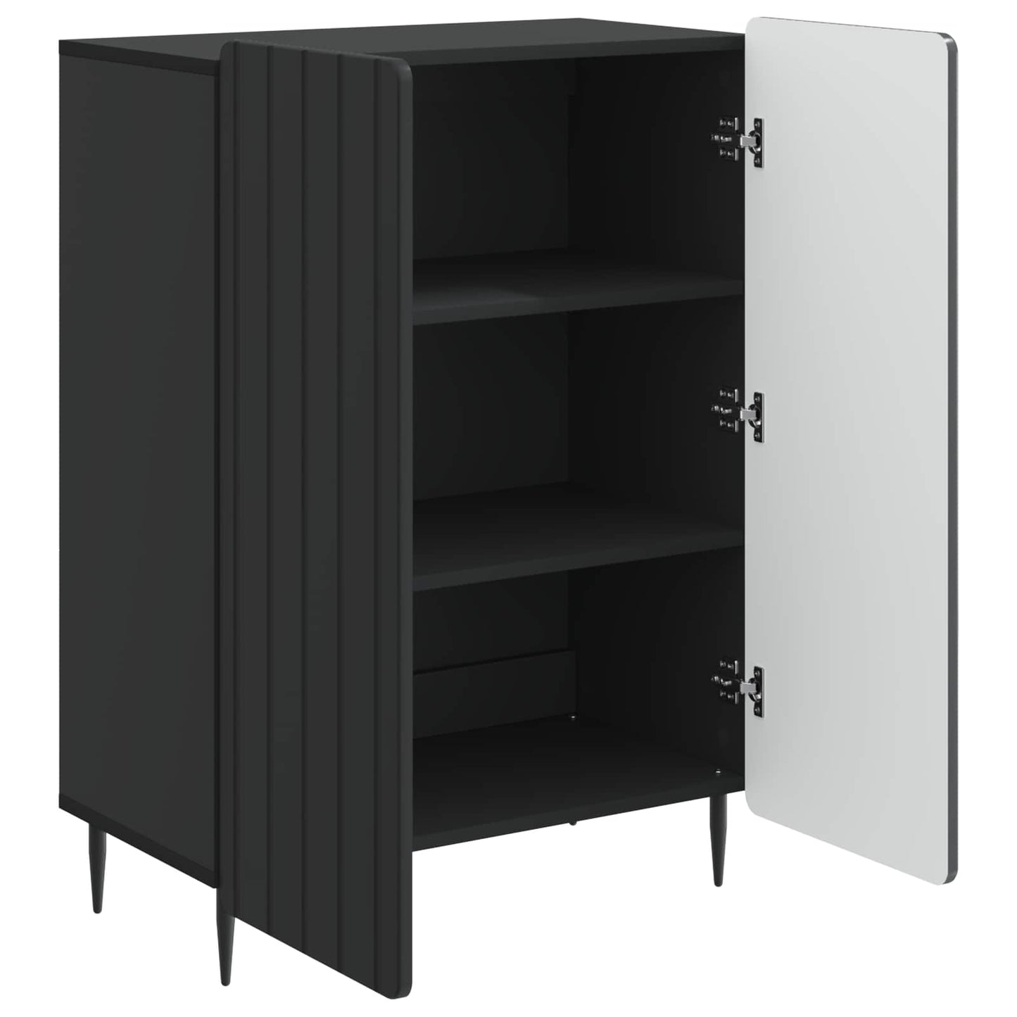 Sideboard Svart 66 x 34,5 x 92 cm Konstruerat trä