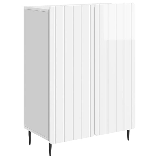 Sideboard Vit högglans 66 x 34,5 x 92 cm Konstruerat trä