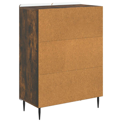 Sideboard Rökt ek 66 x 34,5 x 92 cm Konstruerat trä