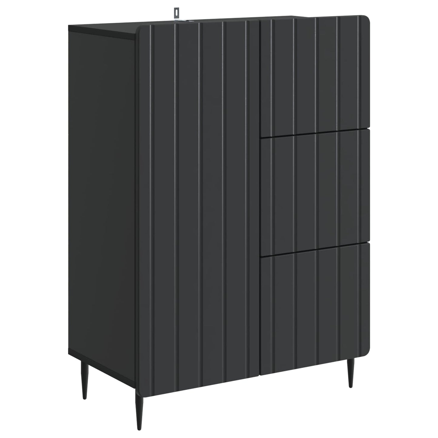 Sideboard med låda Svart 66 x 34,5 x 91,5 cm Konstruerat trä