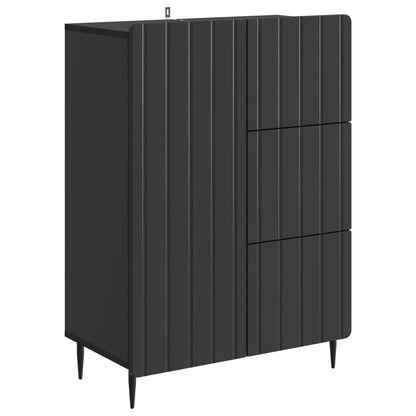 Sideboard med låda Svart 66 x 34,5 x 91,5 cm Konstruerat trä