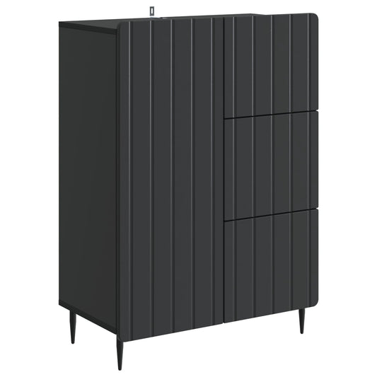 Sideboard med låda Svart 66 x 34,5 x 91,5 cm Konstruerat trä