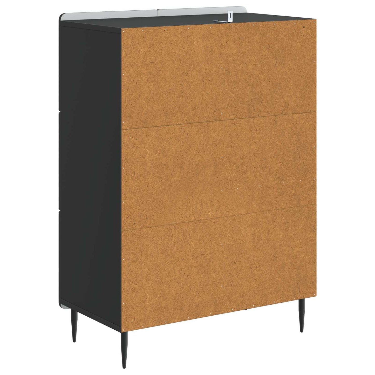 Sideboard med låda Svart 66 x 34,5 x 91,5 cm Konstruerat trä
