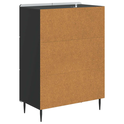 Sideboard med låda Svart 66 x 34,5 x 91,5 cm Konstruerat trä